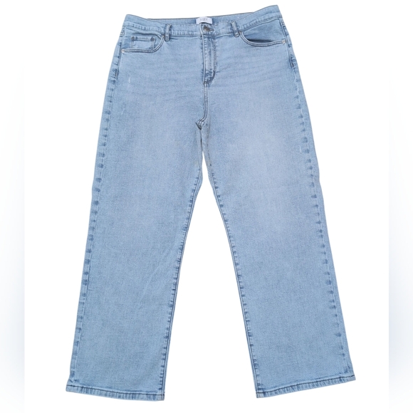 LOFT Light Wash Straight Leg Jeans size 14 - Picture 2 of 12